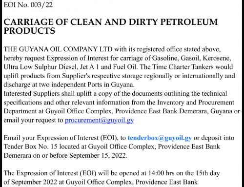 Expression of Interest (EOI) – CARRIAGE OF CLEAN AND DIRTY PETROLEUM PRODUCTS