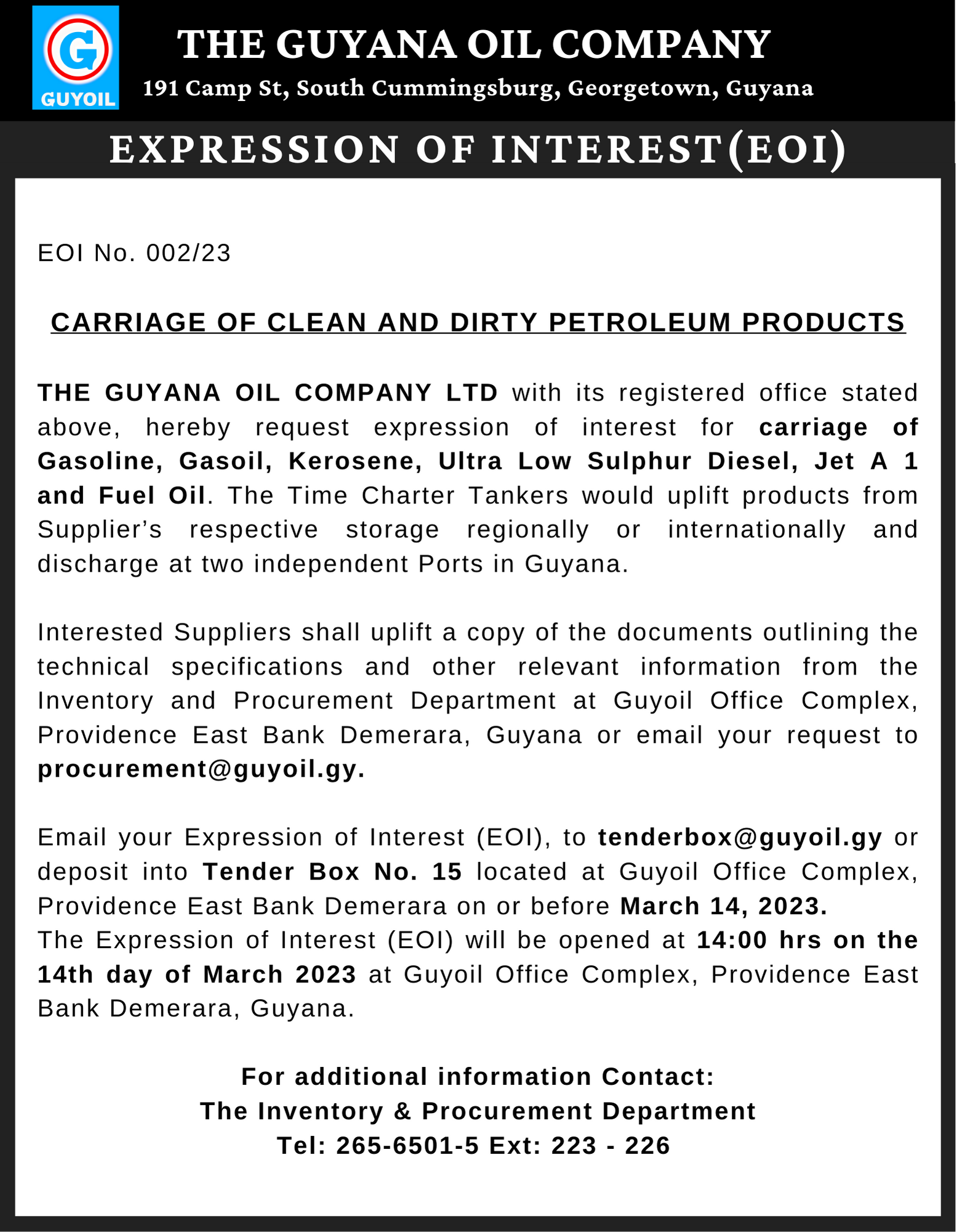 expression-of-interest-carriage-of-clean-and-dirty-pertroleum