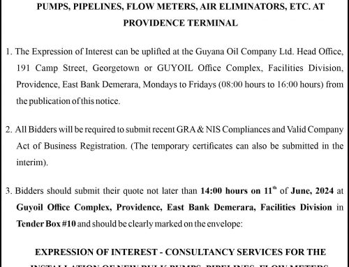 EXPRESSION OF INTEREST (EOI) – CONSULTANCY SERVICE FOR THE INSTALLATION OF NEW BULK PUMPS