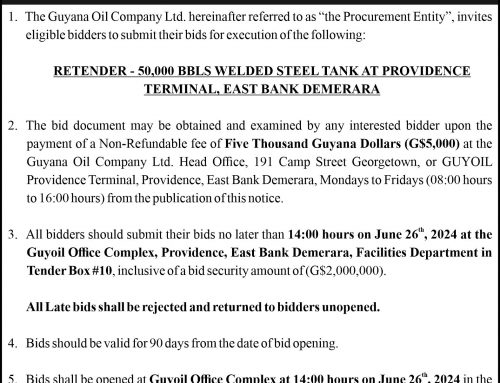 INVITATION FOR BID (IFB) –  50,000 BBLS WELDED STEEL TANK AT PROVIDENCE TERMINAL