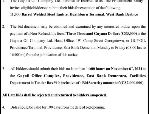 INVITATION FOR BID (IFB) – 11,000 BARREL WELDED STEEL TANK AT HEATHBURN TERMINAL