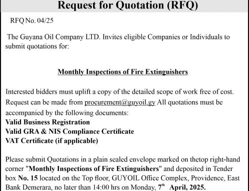 REQUEST FOR QUOTATION (RFQ) – MONTHLY INSPECTIONS OF FIRE EXTINGUISHERS
