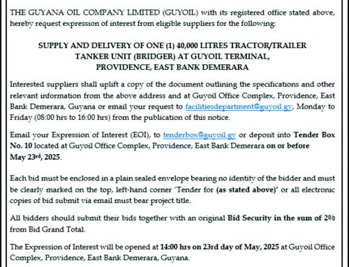 EXPRESSION OF INTEREST (EOI) – SUPPLY AND DELIVERY OF ONE (1) 40,000 LITRES TRACTOR/TRAILER TANKER UNIT (BRIDGER)